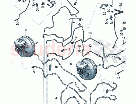 Photo of Brake pipe from hydraulics to connecting piece…