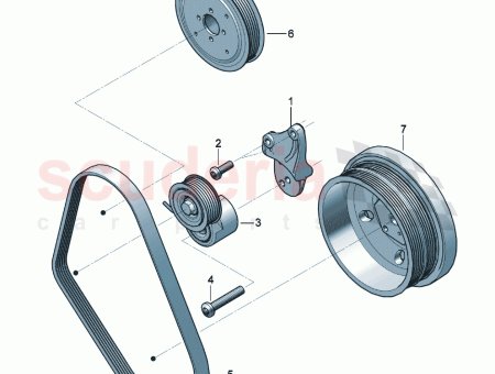 Photo of Poly V belt Coolant pump D 07 02…
