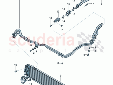 Photo of oil pressure line for gearbox oil cooling…
