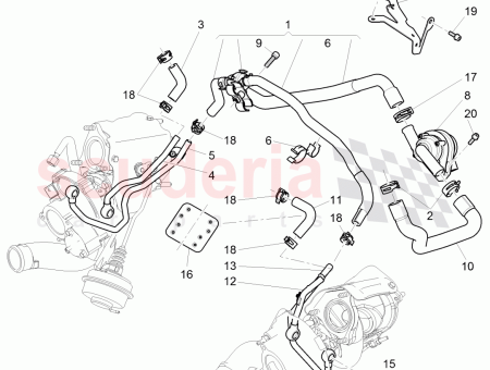 Photo of bracket for additional coolant pump…