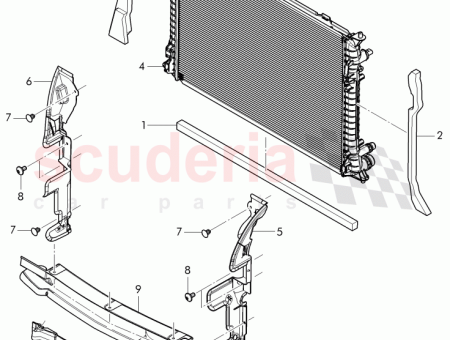 Photo of air duct Coolant radiator 4W0 121 333…