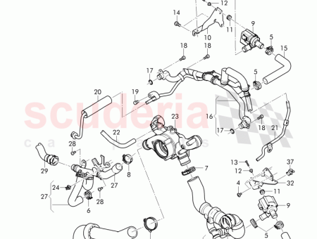 Photo of water coolant pipe with water hose…