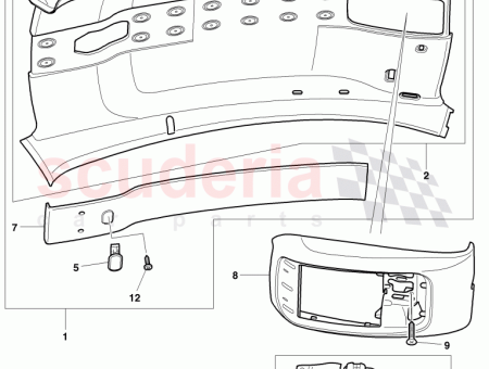 Photo of cover for bracket overhead console…