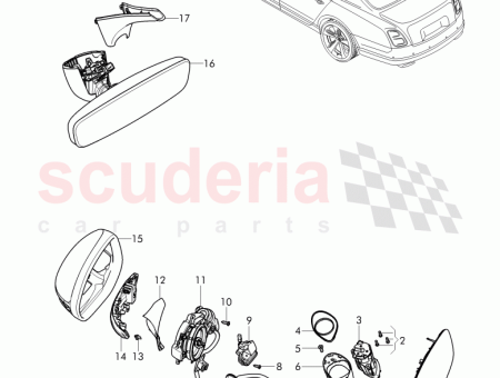 Photo of mirror glass convex with plate 3Y0 857 521…