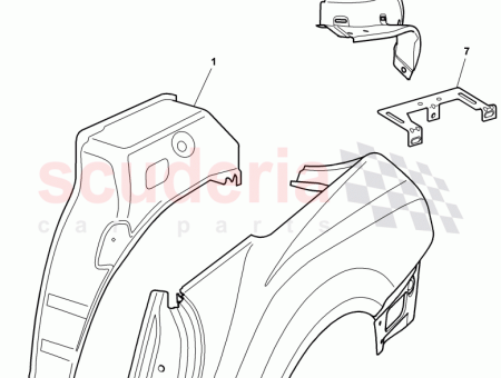 Photo of sectionl parts side panel frame…