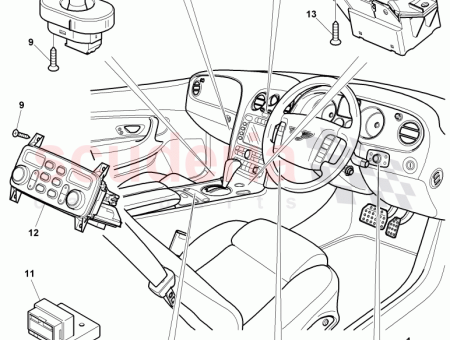 Photo of multiple switch for parking aid tripometer resetting and…