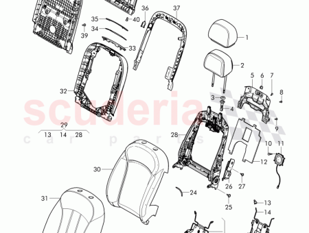 Photo of backrest cover leather 3Y5 881 098…