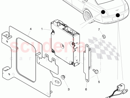 Photo of bracket Control unit for reversing camera system…