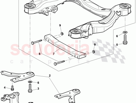 Photo of sub frame with rubber mounting…