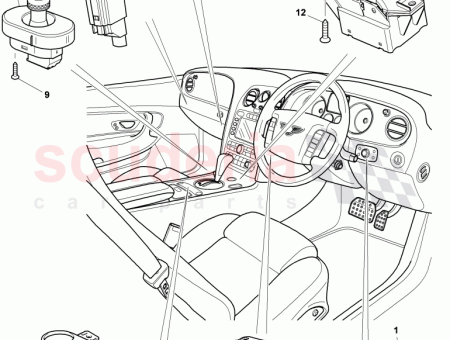 Photo of key switch for deactivating airbag…