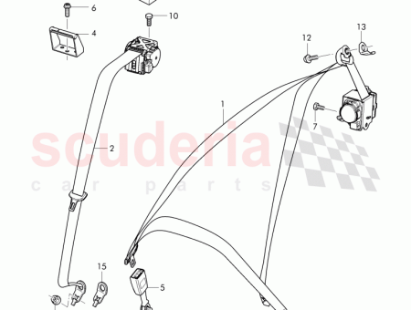 Photo of retaining plate for three point seat belt 3Y0…