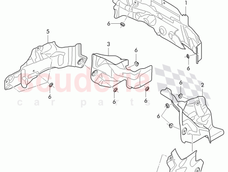 Photo of heat shield for side member 3W0 825 641…