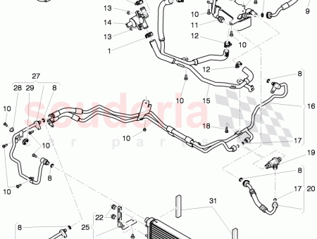 Photo of oil pressure line for gear oil cooling 3W0…