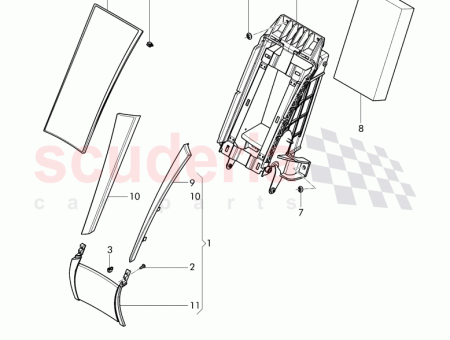 Photo of quarter trim panel assembly 3W8 886 081…