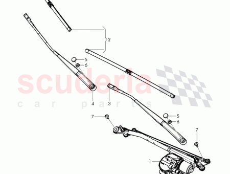 Photo of windshield wiper bracket with wiper motor…