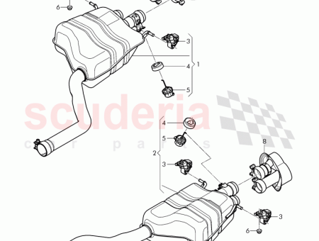 Photo of Exhaust muffler with exhaust flap 4W0 253 609…