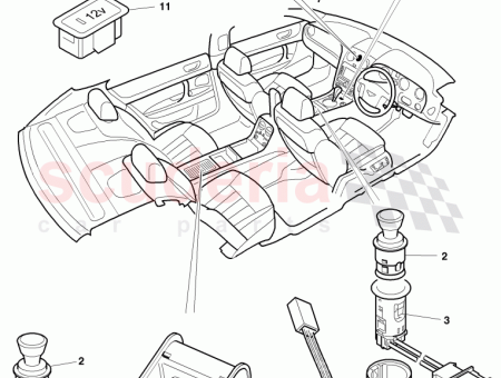 Photo of warning light for deactivating airbag…