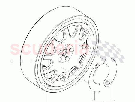 Photo of wheel disc alum with tire spare wheel as…