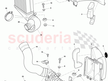 Photo of air guide for charge air cooler…