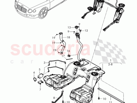 Photo of fuel tank with pump fuel gauge and connecting…