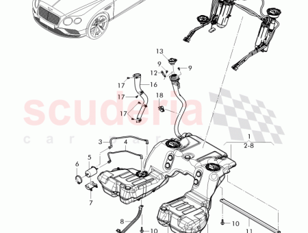 Photo of fuel tank with pump fuel gauge and connecting…