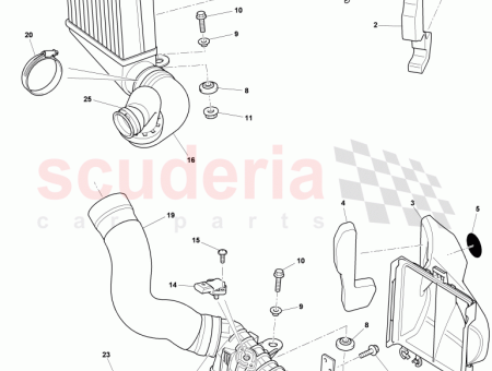 Photo of air duct for charge air cooler contains sealing…