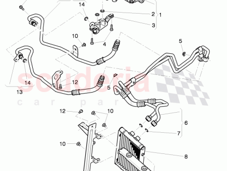 Photo of oil pipe for front axle differential 3W0 317…
