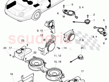 Photo of loudspeaker with bracket 3Y0 035 387…