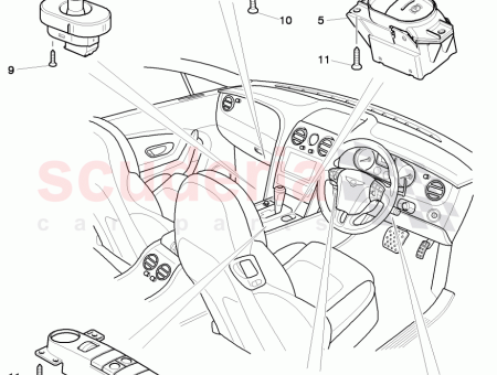 Photo of switch unit for vehicles with massage seat and…