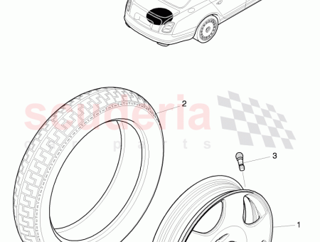Photo of diagonal ply tyre emergency…