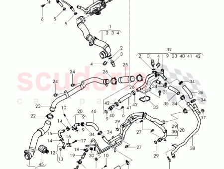 Photo of water coolant pipe with water hose 07C 121…