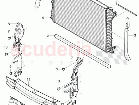 Photo of air duct Coolant radiator 4W0 121 333…