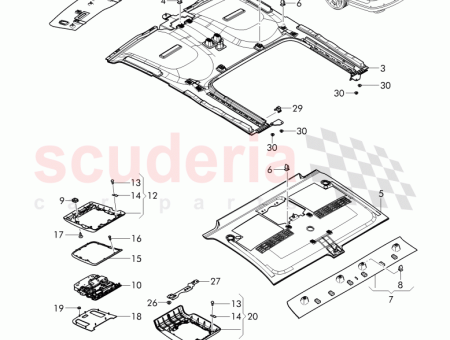 Photo of moulded headlining 3Y4 868 518…