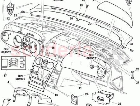 Photo of plastic foam bloc steering column cowl…