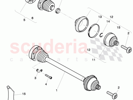 Photo of drive shaft with constant velocity joints…