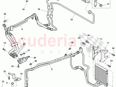 Photo of oil pressure line for gearbox oil cooling contains…