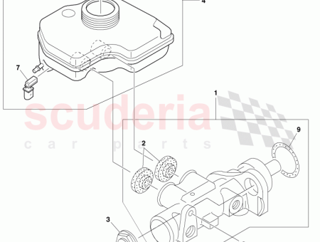 Photo of gasket between brake servo andbrake tandem master cylinder…