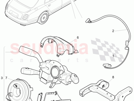 Photo of Coil spring with electronics and steering angle sensor…