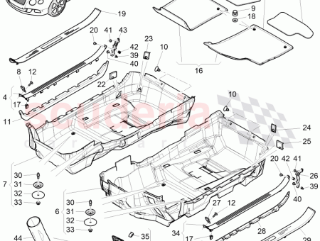 Photo of bracket scuff plate sill panel 3W8 867 328…