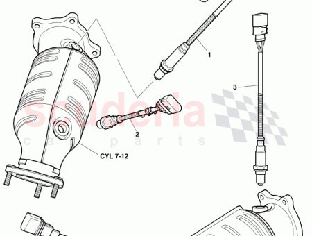 Photo of oxygen sensor before catalyst F 3W 5 024…