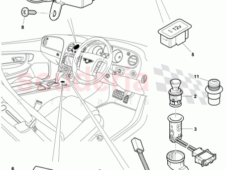 Photo of wiring harness for seat belt warning system D…