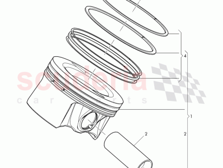 Photo of piston complete D MJ 2016 07V 107 065…