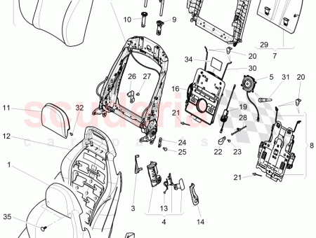 Photo of headrest with cover leather adjustable…