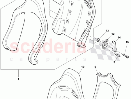 Photo of seat and backrest complete without cover…