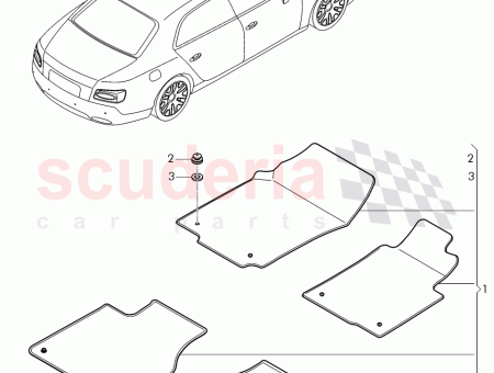 Photo of 1 set floor mats 4W2 863 691…