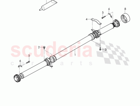 Photo of propeller shaft 3 piece with intermediate bearing 3Y0…