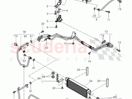 Photo of oil pressure line for gear oil cooling D…