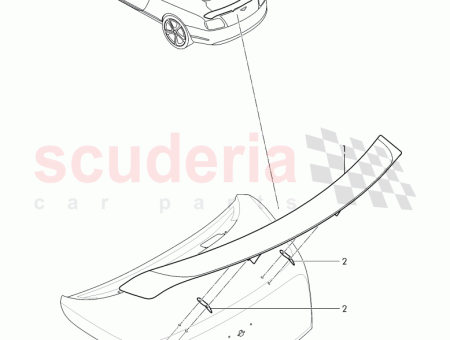 Photo of spoiler for rear hatch 3W8 827…