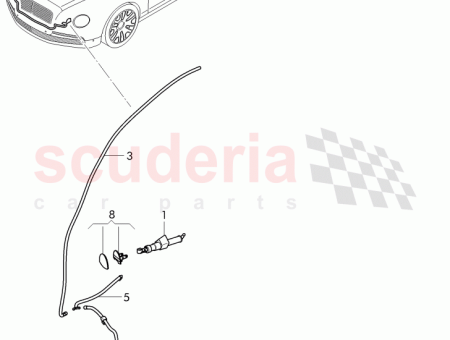 Photo of headlight reservoir hose…