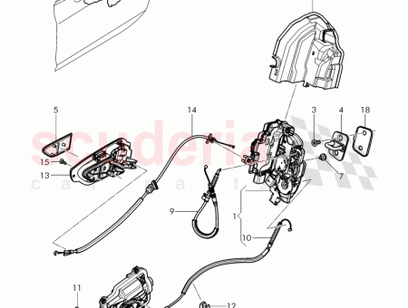 Photo of bowden cable door handle inner D 17 02…